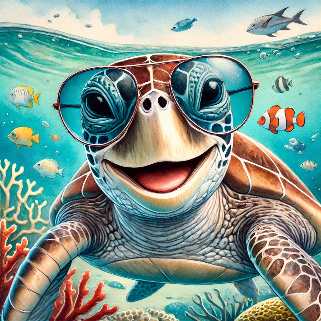 Frankie The Sea Turtle - Our friendly crypto turtle, working to help ocean conservation.